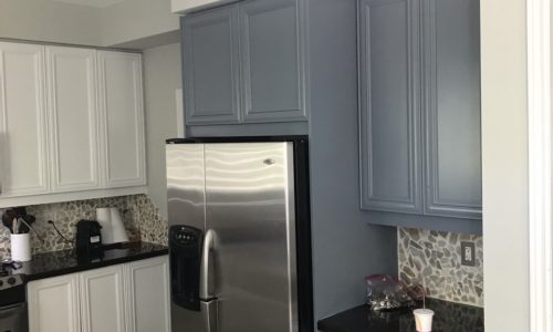 Dual Toned Kitchen Cabinet Painting