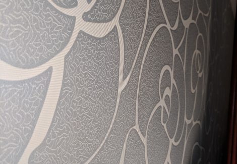 Decorative wallpaper installation