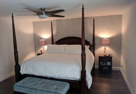 Bedroom Wallpaper Installation