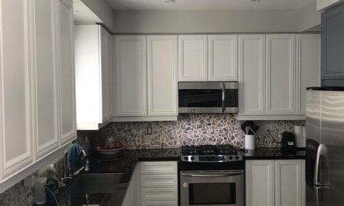 White Kitchen Cabinet Repainting
