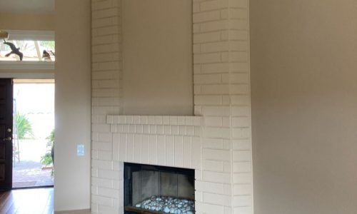 Fireplace Brick Painted