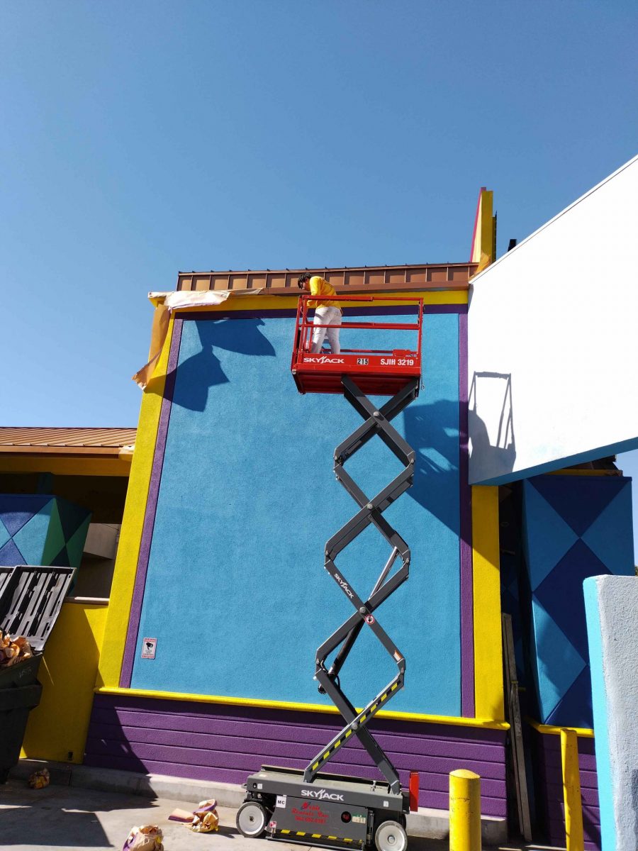 crew on lift - commercial retail exterior in buena park ca Preview Image 8