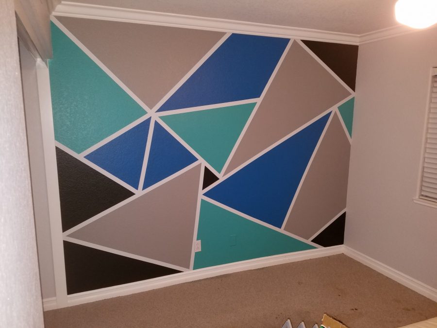 teen bedroom accent wall painted by certapro painters of Yorba Linda Preview Image 1