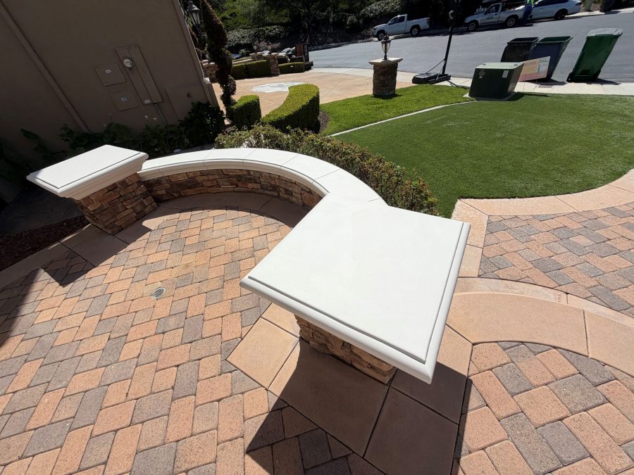 paved patio with repained half wall Preview Image 7