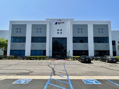 painted commercial warehouse exterior