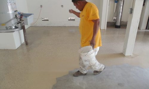 Spreading of Flakes on Epoxy