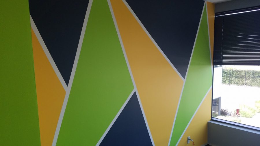 wall with geometric paint pattern Preview Image 2