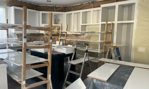 Cabinet Painting in Progress