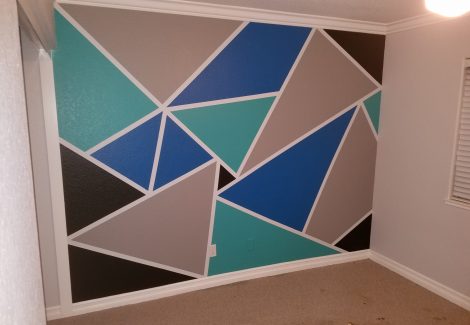 teen bedroom accent wall painted by certapro painters of Yorba Linda