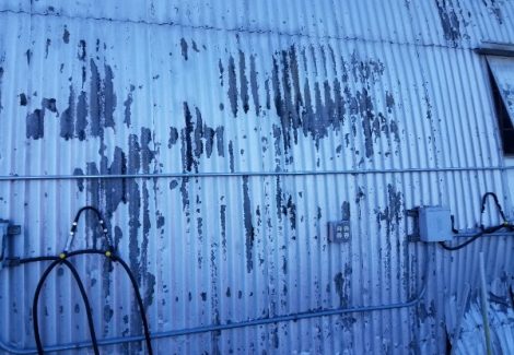 damaged industrial structure