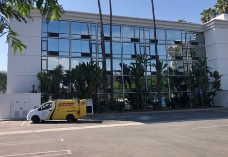 hotel parking lot view