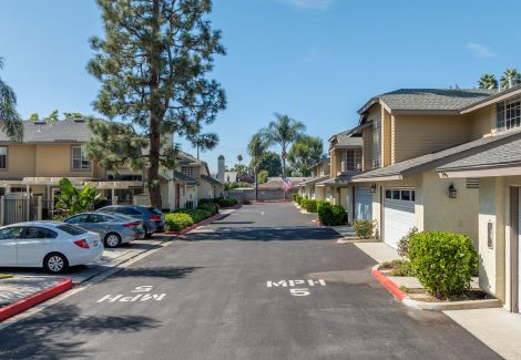 through road in condo complex