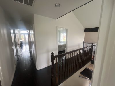 white painted home interior