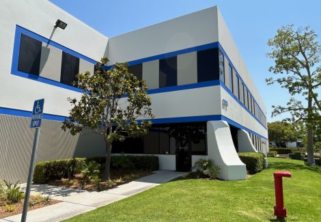 painted commercial warehouse exterior