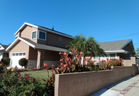 after painting - side of home