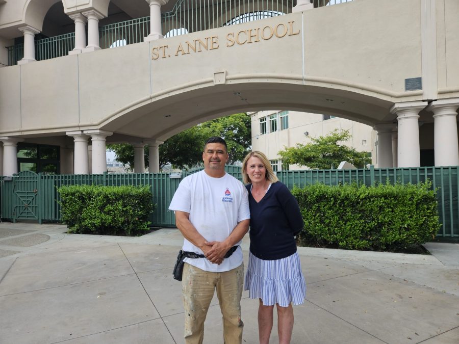 man and woman posing in front of school Preview Image 4