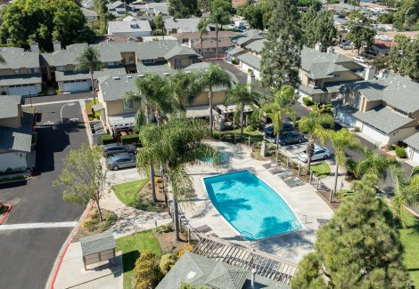 arial view of condo complex