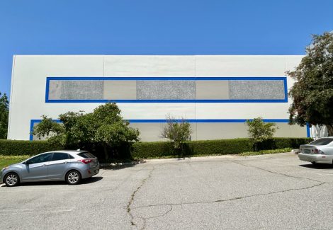 painted commercial warehouse exterior