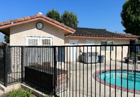 apartment complex exterior before painting