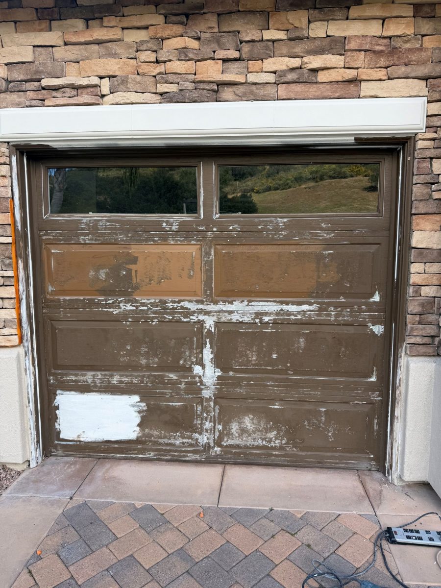 brown garage door during repaint Preview Image 11