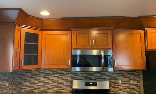 Upper Cabinets Before Painting