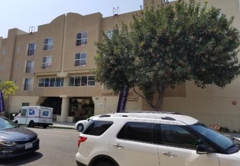 retirement community building before painting