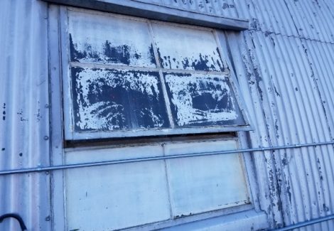 industrial structure with paint damage