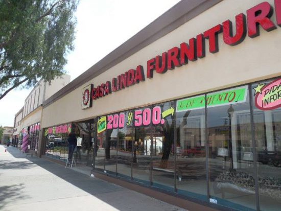 exterior of retail building painted