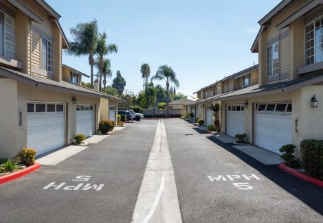 road through condo complex