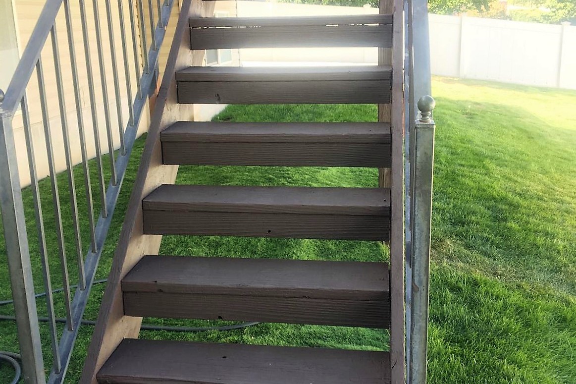 stairs after staining