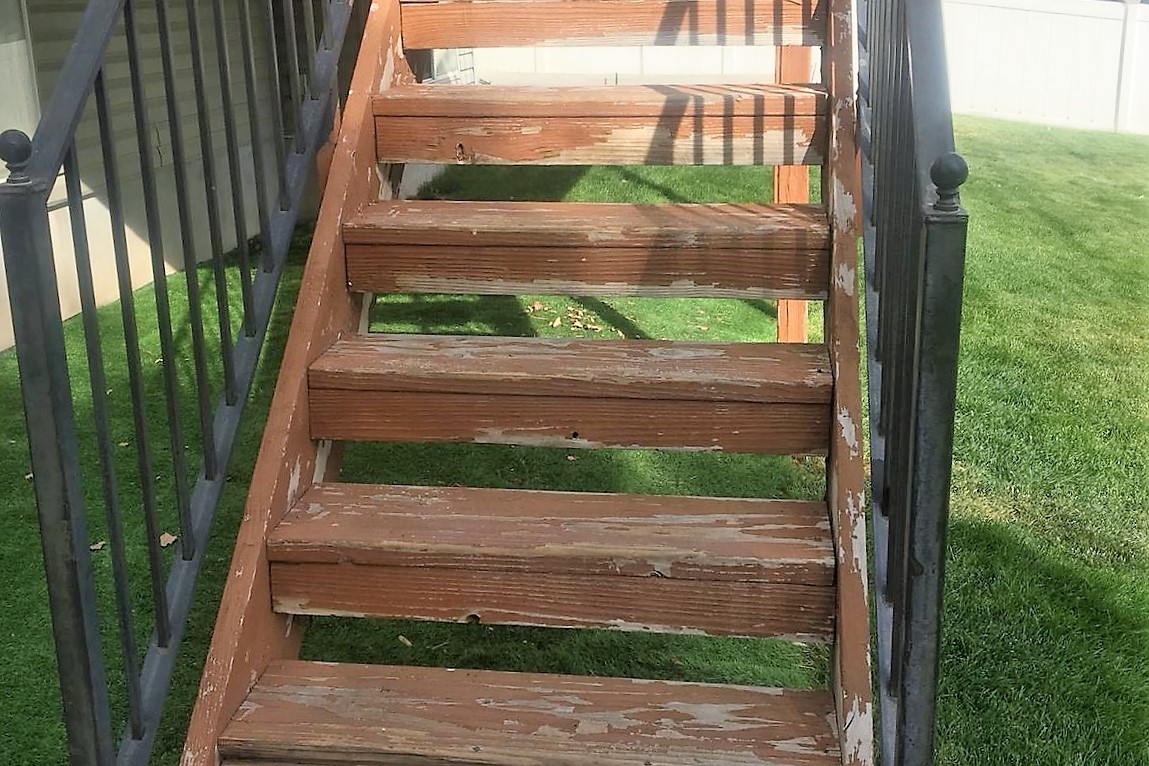 stairs before staining