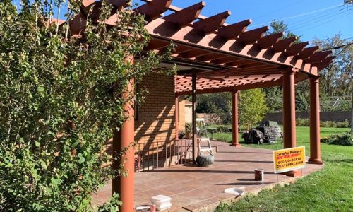 Pergola Staining