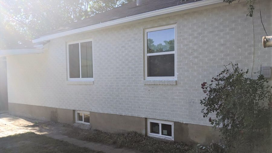 brick siding repainted white Preview Image 3