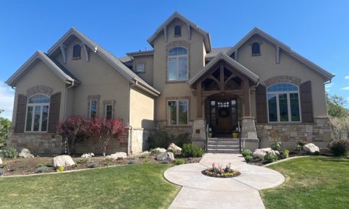 Before painting the home was all shades of tan.