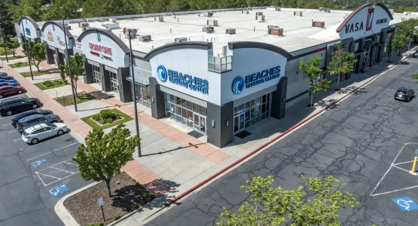 exterior retail space after painting