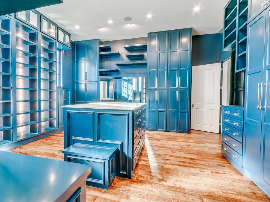 blue cabinets in primary closet Preview Image 1
