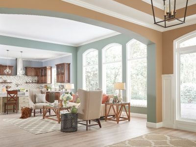 freshly painted living room