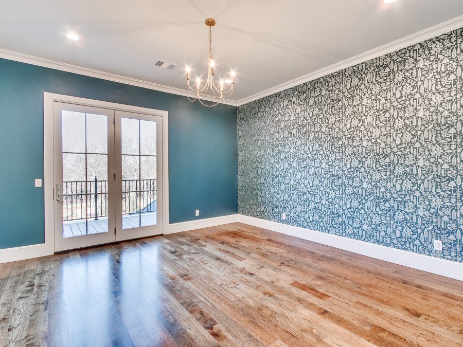 blue green room with wallpaper Preview Image 1