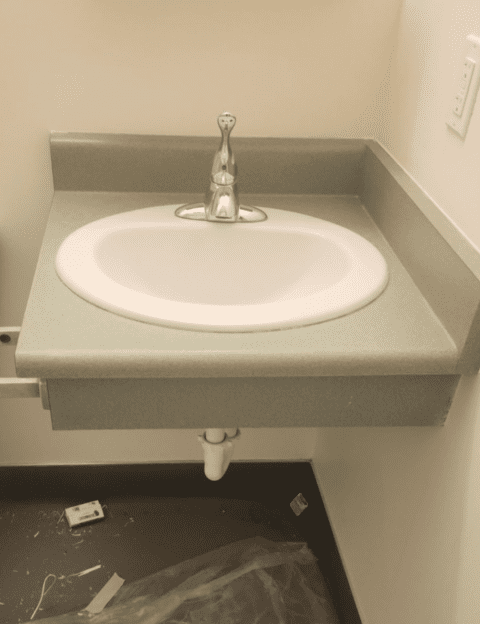 Bathroom Sink Before Resurfacing