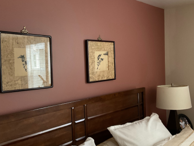 Red Bedroom Accent Wall Painting