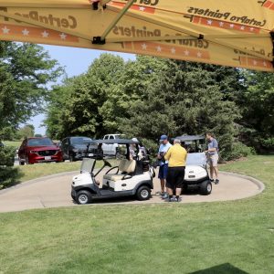 Golf carts at Community Golf Event