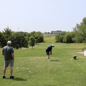 Golfer at Community Golf Tournament