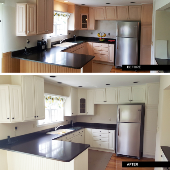 Kitchen makeover before & after