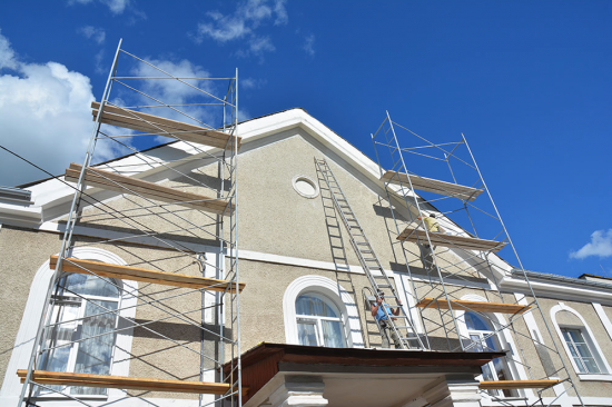 Large Stucco Building