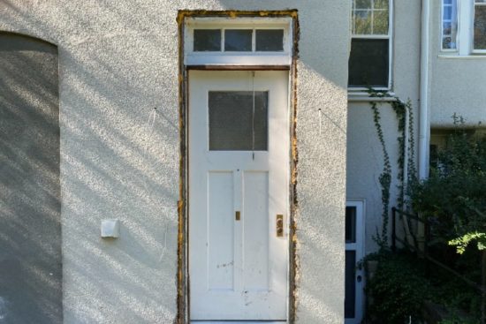 Stucco Damage to a door