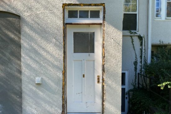 Stucco Damage to a door