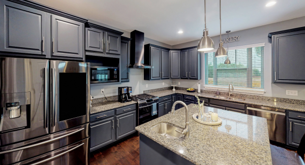 freshly painted craftsman kitchen