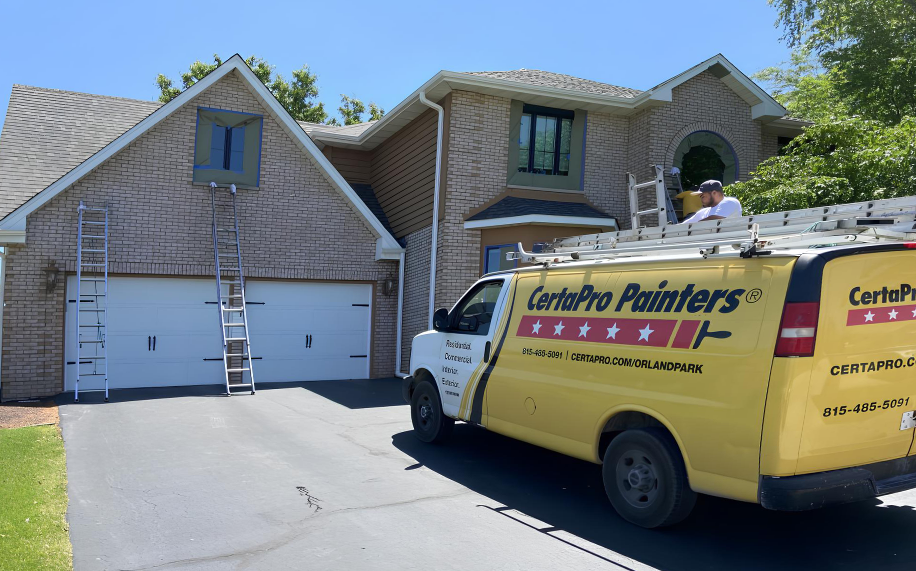 Brick Staining for Home Exterior in Mokena, IL Before