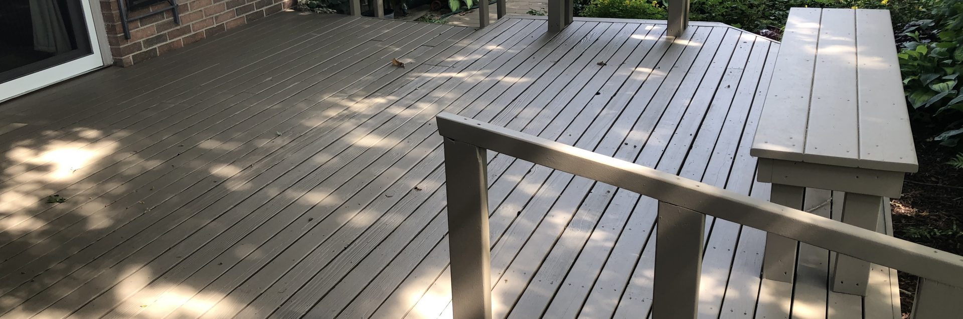 stained deck completed by certapro painters of oswego