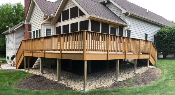 Stained & Sanded Deck in Oswego
